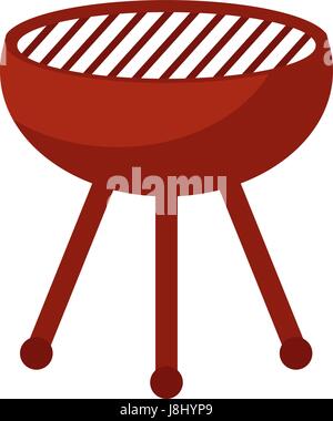 Barbecue, bbq icon, flat style. Isolated on white background. Vector illustration. Stock Vector