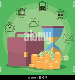 money related icons Stock Vector