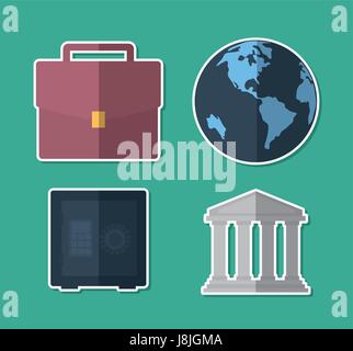 money related icons Stock Vector