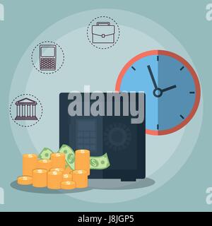 money related icons Stock Vector