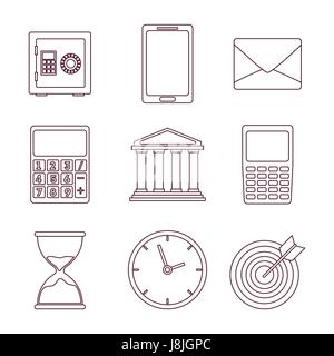 money related icons Stock Vector