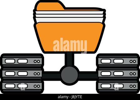 server web hosting related icon image Stock Vector