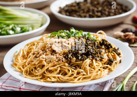 Traditional Chinese Snack, Yibin Burning Noodle. Stock Photo