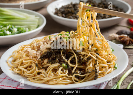 Traditional Chinese Snack, Yibin Burning Noodle. Stock Photo