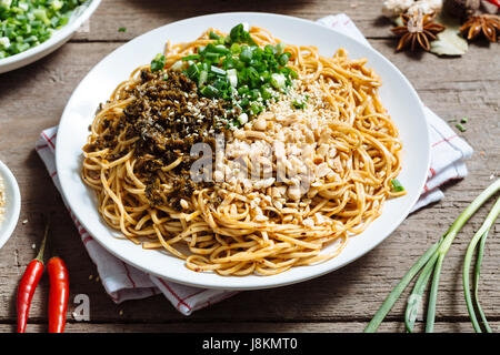 Traditional Chinese Snack, Yibin Burning Noodle. Stock Photo