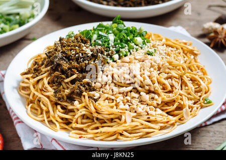 Traditional Chinese Snack, Yibin Burning Noodle. Stock Photo