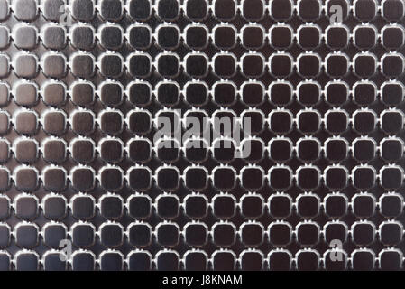 Steel shiny metal background. Pattern on stainless metal surface Stock Photo