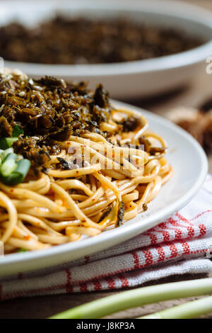 Traditional Chinese Snack, Yibin Burning Noodle. Stock Photo