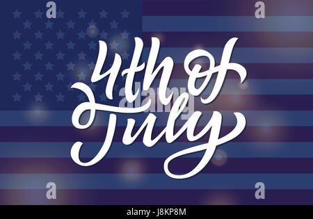 USA Independence Day Greeting Card Stock Vector