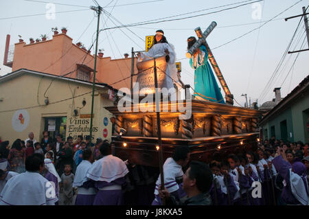 Easter Procession, Chichicastenango, Guatemala. Stock Photo