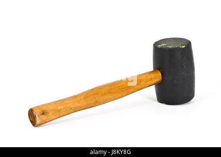tool, tools, isolated, hammer, old, mallet, rubber, gavel, close, hit, tool, Stock Photo