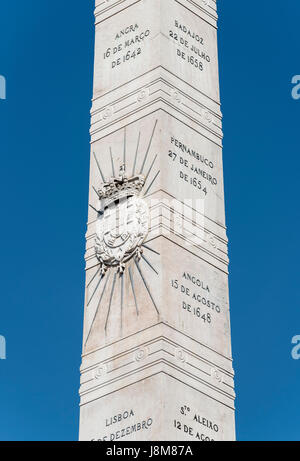 Monument to the Restorers, Restauradores Square, Lisbon, Portugal Stock Photo