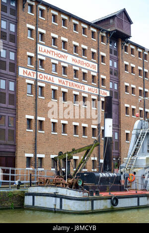 Llanthony warehouse, The National waterways Museum, gloucester Historic docks Stock Photo