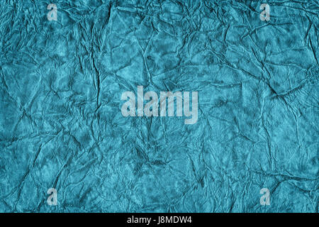 Blue crumpled leather texture background Stock Photo