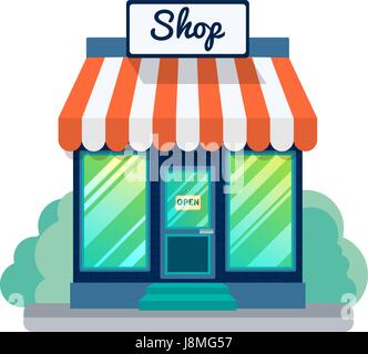 Vector opened store icon Stock Vector