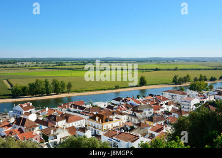 Corn and rice fields along the Sorraia river, in Coruche. Ribatejo, Portugal Stock Photo