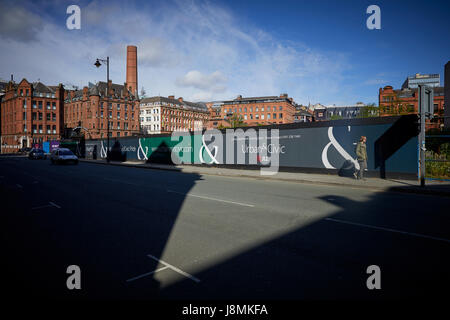 Junction with Princess Street, work is beginning on a new complex. A previous scheme fell victim to the recession and was abandoned in 2008,  Whitwort Stock Photo