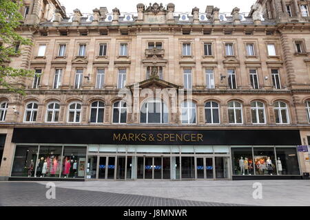 Marks and Spencer store front in Liverpool City Centre. Stock Photo