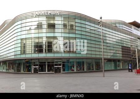 The modern John Lewis shop in the Liverpool One shopping Development in the city centre. Stock Photo