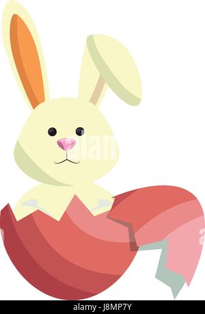rabbit egg easter Stock Vector