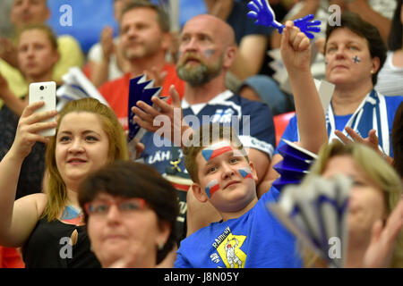 Czech fans during the volleyball World Cup Qualification match Czech Republic vs Cyprus in Karlovy Vary, Czech Republic, May 27, 2017. (CTK Photo/Slavomir Kubes)