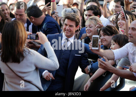 Madrid, Spain. 29th May, 2017. Actor Tom Cruise during photocall for The Mummy in Madrid on Monday  May 29, 2017 Credit: Gtres Información más Comuniación on line,S.L./Alamy Live News Stock Photo