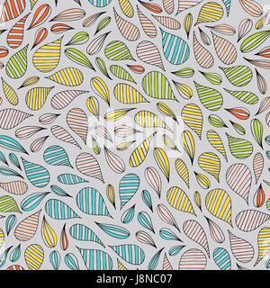 Hand drawn abstract seamless pattern in memphis style. Vector colorful background. Stock Vector