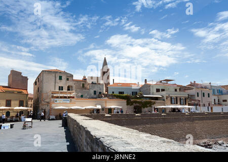 The beautiful walled town of Alghero, Northern Sardinia Stock Photo