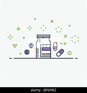 Pills and tablets Stock Vector