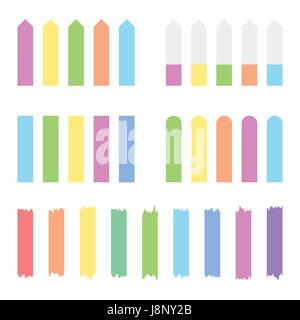 Set sticky adhesive tapes Stock Vector