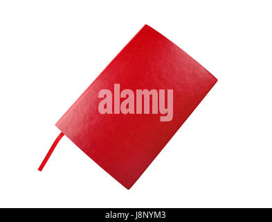 Diary of red color on a white background Stock Photo