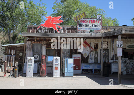 hackberry old general stores and garage on route 66 arizona usa Stock Photo