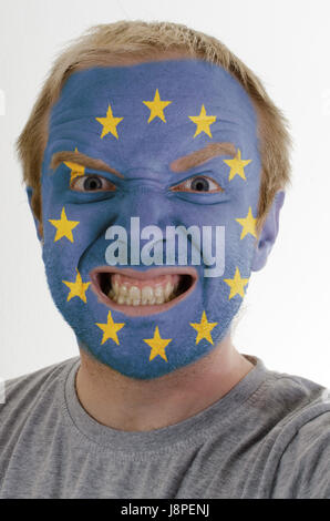 portrait, flag, national, country, raving, furious, angry, irately ...