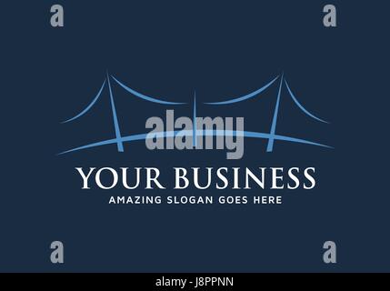 Bridge Logo Design Element Stock Vector