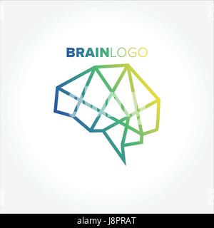Human Brain Creative Symbol, vector design illustration Stock Vector
