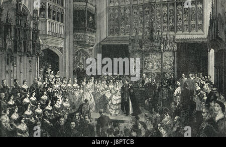 Wedding of Bertie Prince of Wales 10 March 1863 Stock Photo