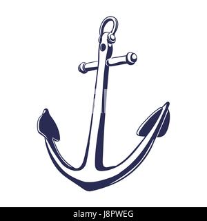 old sea anchor Stock Vector