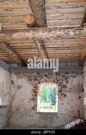 The renovation of a house - a look from the inside. Stock Photo