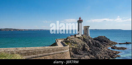 Petit Minou Lighthouse. Plougonvelin, Brittany, France, Europe Stock Photo