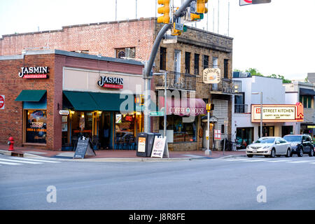 Hillsborough Street at on campus of North Carolina State University, Raleigh, USA Stock Photo