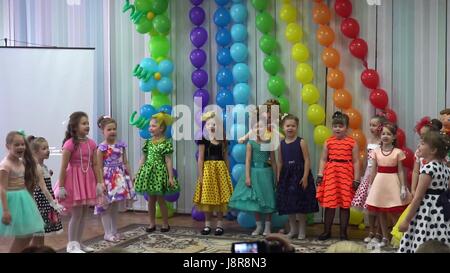 Kursk, Russia - May 26, 2017: graduation party at kindergarten Stock Photo