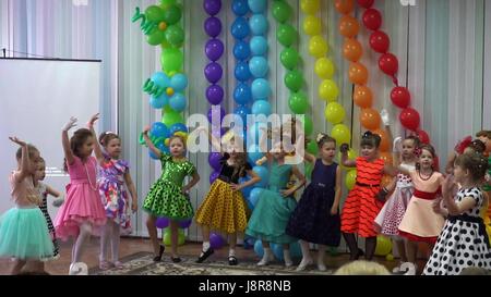 Kursk, Russia - May 26, 2017: graduation party at kindergarten Stock Photo