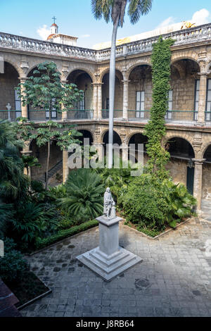 Courtyard of Palacio de los Capitanes Generales (Governor Palace) and City Museum on Plaza de Armas square - Havana, Cuba Stock Photo