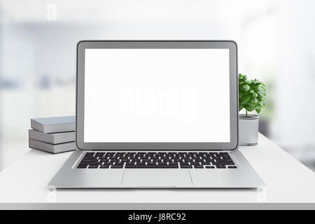 Pc monitor, computer, render 3d Stock Photo