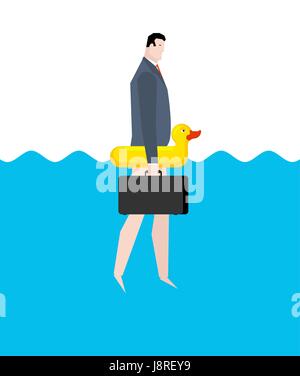 Rubber duck businessman. Rubber duck manager. Vector illustration Stock ...