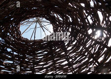 A thicket made by artist Kelly English, at Lyndale Park in Minneapolis, Minnesota, USA. Stock Photo
