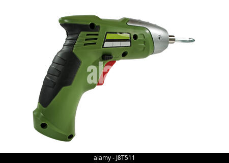 tool, isolated, closeup, studio, electric, battery, lawn, green, tool, object, Stock Photo