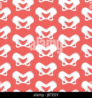 pelvic bones seamless pattern. Bone ornament. Medical anatomy background Stock Vector