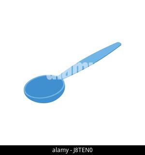 White Spoon isolated isometry. Cutlery on white background Stock Vector ...