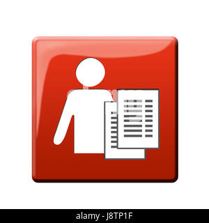 office, person, list, login, work, job, labor, pictogram, symbol, pictograph, Stock Photo